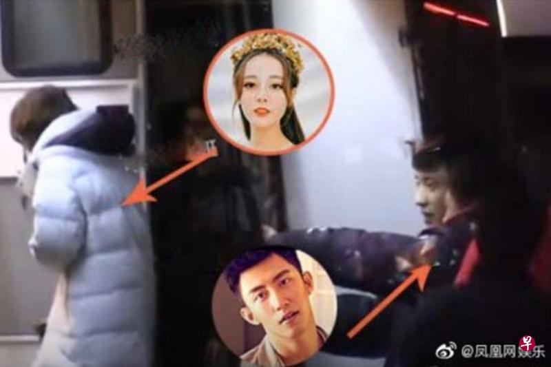 迪丽热巴（左）和黄景瑜合拍新戏而传绯闻。（互联网）