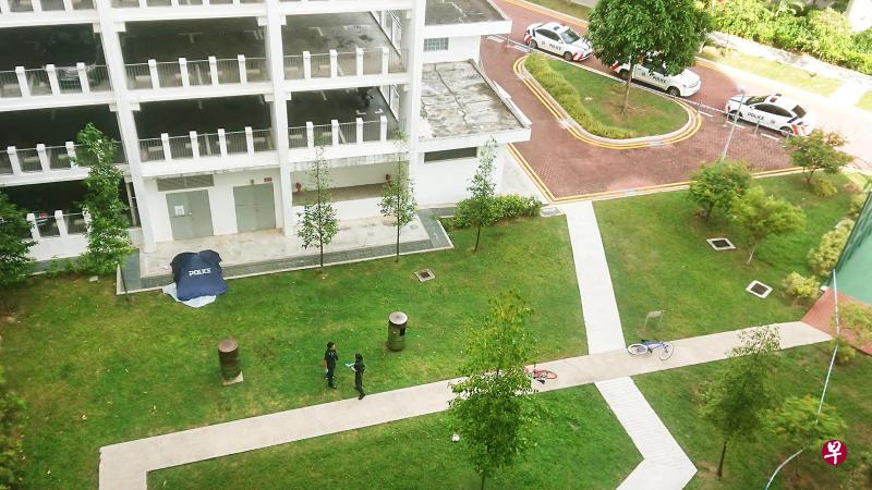 女生从停车场6楼坠下,当场不治。(取自面簿) 女生从停车场6楼坠下,当场不治。(取自面簿)