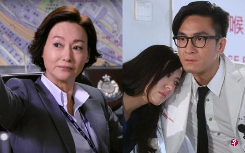 左图:惠英红在《铁探》演出霸气女警官。右图:马国明与唐诗咏(左)、李佳芯在《白色强人》演出叫好。(剧照) 左图:惠英红在《铁探》演出霸气女警官。右图:马国明与唐诗咏(左)、李佳芯在《白色强人》演出叫好。(剧照)