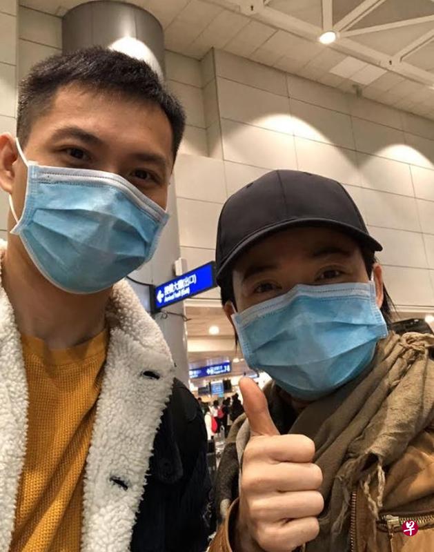 陈哲艺与杨雁雁抵台罩不离口。(受访者提供) 陈哲艺与杨雁雁抵台罩不离口。(受访者提供)