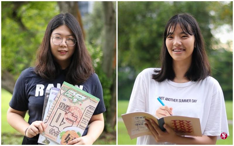 陈艺钊(左)与余欣怡加入联合学生通讯员俱乐部,体验新闻报道的乐趣。 陈艺钊(左)与余欣怡加入联合学生通讯员俱乐部,体验新闻报道的乐趣。