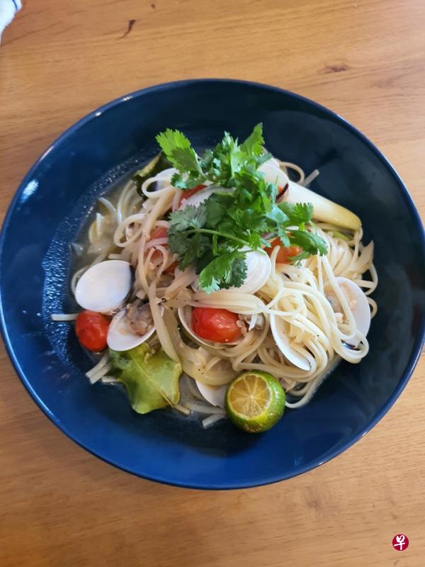 泰式冬炎意大利面。(餐馆提供) 泰式冬炎意大利面。(餐馆提供)