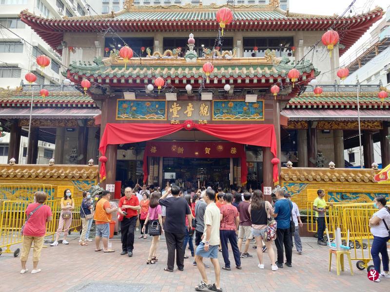 四马路观音堂今年将暂停请红包一年。(档案照) 四马路观音堂今年将暂停请红包一年。(档案照)