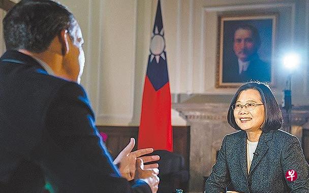 蔡英文在连任后不久接受英国广播公司(BBC)独家访问。(苹果日报) 蔡英文在连任后不久接受英国广播公司(BBC)独家访问。(苹果日报)