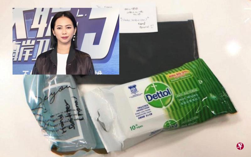 罗美仪自制消毒洗手液,加上口罩等物品变成情人节礼包。 罗美仪自制消毒洗手液,加上口罩等物品变成情人节礼包。