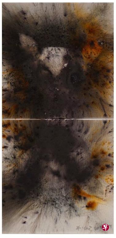 蔡国强《蝙蝠的眼睛no.4》。(互联网) 蔡国强《蝙蝠的眼睛no.4》。(互联网)