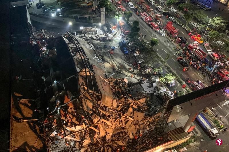福建泉州酒店坍塌事故已导致四人死亡。（法新社）