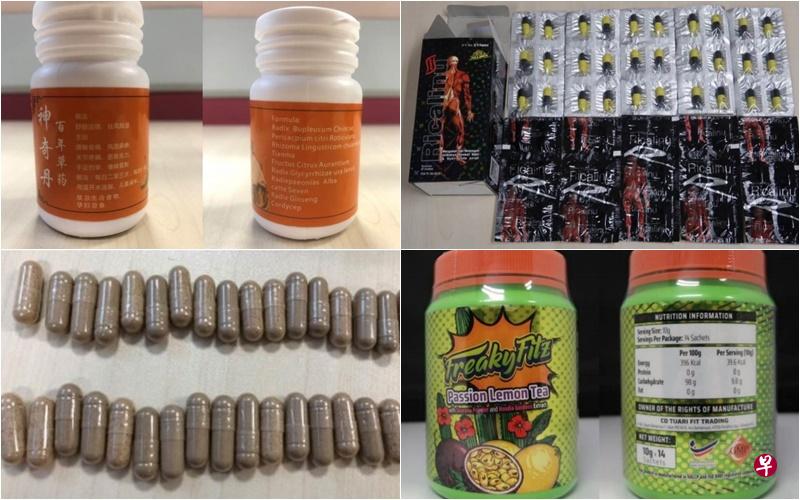 卫生科学局呼吁公众不要购买或服用“神奇丹百年草药”(左),“Ricalinu”(右上)和“Freaky Fitz”(右下)。(卫生科学局提供) 卫生科学局呼吁公众不要购买或服用“神奇丹百年草药”(左),“Ricalinu”(右上)和“Freaky Fitz”(右下)。(卫生科学局提供)