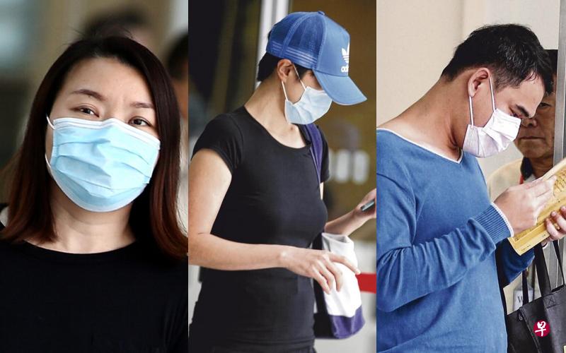 被告谢慧虹(左起)王萍玲和王勇骏昨天认罪后,分别被判监20个月、18个月和22个月。(海峡时报) 被告谢慧虹(左起)王萍玲和王勇骏昨天认罪后,分别被判监20个月、18个月和22个月。(海峡时报)