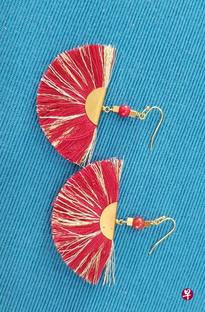 在IconSiam虏获的手工耳坠。(张莹摄) 在IconSiam虏获的手工耳坠。(张莹摄)