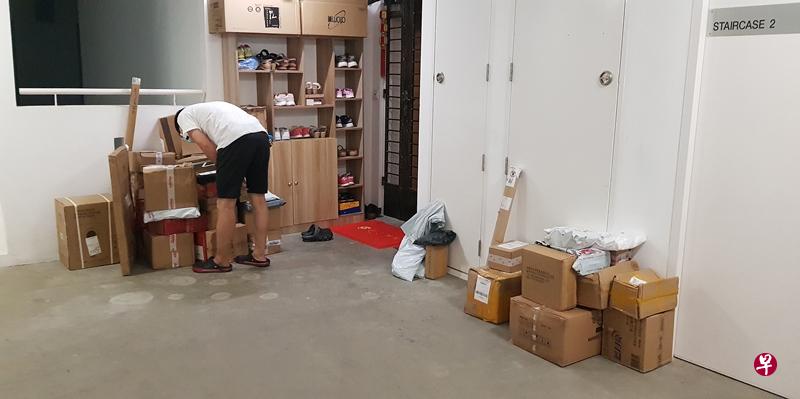 记者昨晚走访时,一名男子声称帮朋友前来取货。(曾宪隆摄) 记者昨晚走访时,一名男子声称帮朋友前来取货。(曾宪隆摄)