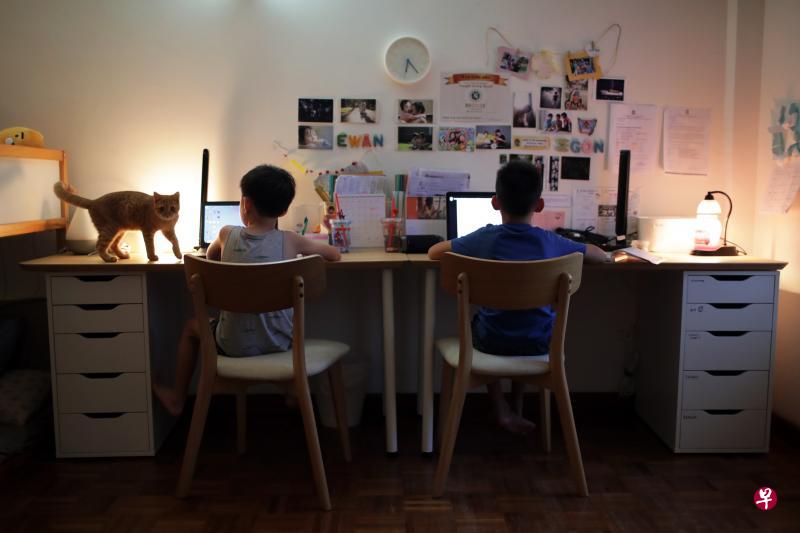 从下个星期三起至5月4日,学生将在家学习,不必到学校报到。他们可通过学生学习平台进行网上学习活动。(档案照片) 从下个星期三起至5月4日,学生将在家学习,不必到学校报到。他们可通过学生学习平台进行网上学习活动。(档案照片)