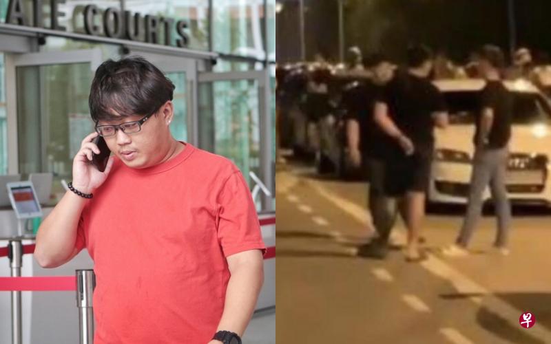 (左图)被告杨靖成(译音)今早被控上法庭。(右图)有网友上载当时多名车主在路上被截停和调查的视频到社交媒体。(海峡时报/取自网络) (左图)被告杨靖成(译音)今早被控上法庭。(右图)有网友上载当时多名车主在路上被截停和调查的视频到社交媒体。(海峡时报/取自网络)