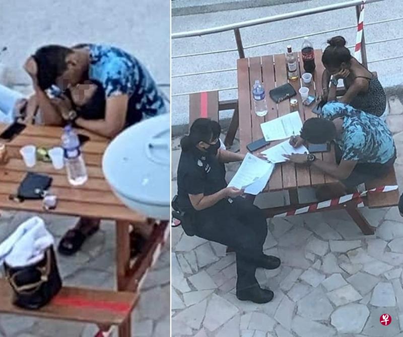 一对年轻情侣在组屋楼下激吻,惊动警方到场。(互联网) 一对年轻情侣在组屋楼下激吻,惊动警方到场。(互联网)