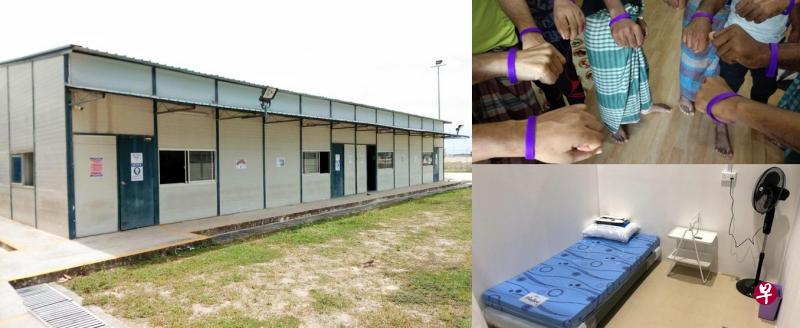 政府正翻新樟宜东现有的三座客工宿舍及改装工地周边其他建筑,以应付医疗和隔离需求。如果客工身体不适并求医,可就地隔离。宿舍里的日常运作也有所调整,客工必须佩戴不同颜色的腕带(右上图),以区分不同的宿舍楼层,并严格遵守安全距离措施。(交通部提供) 政府正翻新樟宜东现有的三座客工宿舍及改装工地周边其他建筑,以应付医疗和隔离需求。如果客工身体不适并求医,可就地隔离。宿舍里的日常运作也有所调整,客工必须佩戴不同颜色的腕带(右上图),以区分不同的宿舍楼层,并严格遵守安全距离措施。(交通部提供)