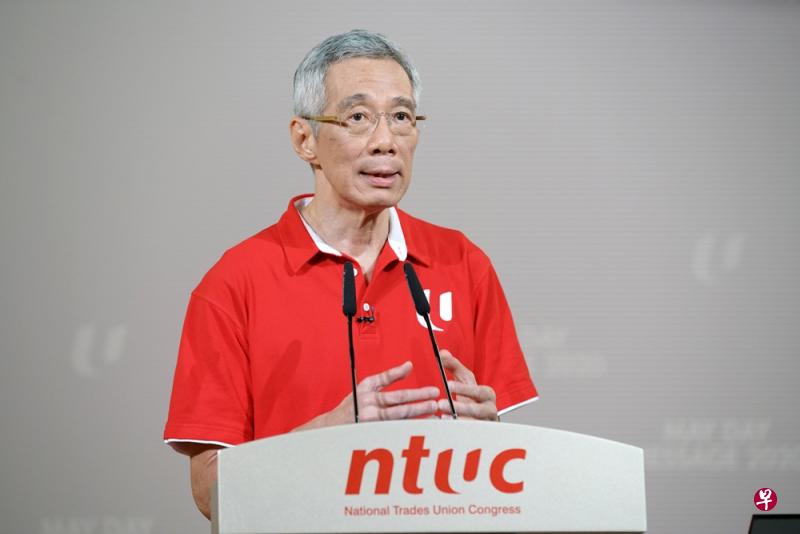 李显龙总理于今晚，发表劳动节献词。（通讯及新闻部提供） 