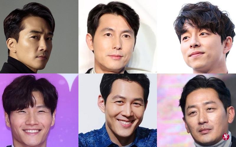 宋承宪(上排左起)、郑雨盛、孔刘、金钟国(下排左起)、李政宰、河正宇,都已年过40。(互联网) 宋承宪(上排左起)、郑雨盛、孔刘、金钟国(下排左起)、李政宰、河正宇,都已年过40。(互联网)
