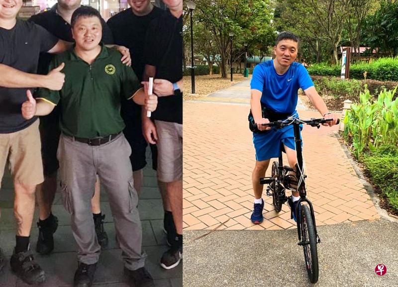 叶清华曾因暴饮暴食引起肥胖和一系列健康问题(左图),但在参与试验并使用nBuddy软件后成功瘦身(右图)。(受访者提供) 叶清华曾因暴饮暴食引起肥胖和一系列健康问题(左图),但在参与试验并使用nBuddy软件后成功瘦身(右图)。(受访者提供)