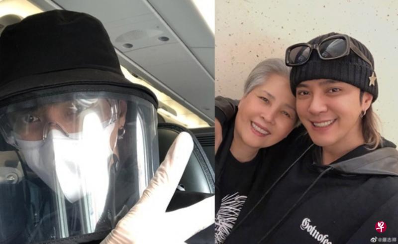 罗志祥结束隔离期后行踪成谜。他与母亲关系紧密(右图)。(互联网) 罗志祥结束隔离期后行踪成谜。他与母亲关系紧密(右图)。(互联网)