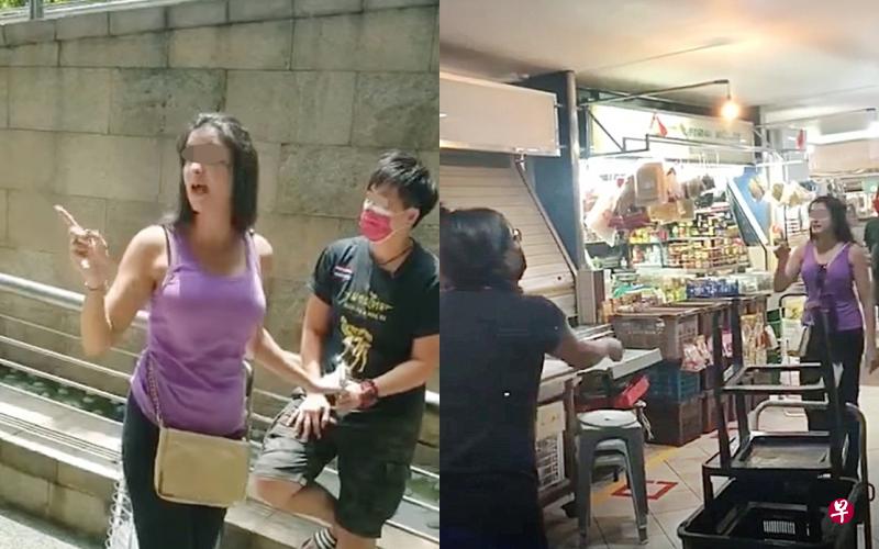 到顺福巴刹没戴口罩,并在公众劝说后伤人的40岁女子,今晚被警方逮捕,明天将被控上法庭。(取自网络) 到顺福巴刹没戴口罩,并在公众劝说后伤人的40岁女子,今晚被警方逮捕,明天将被控上法庭。(取自网络)