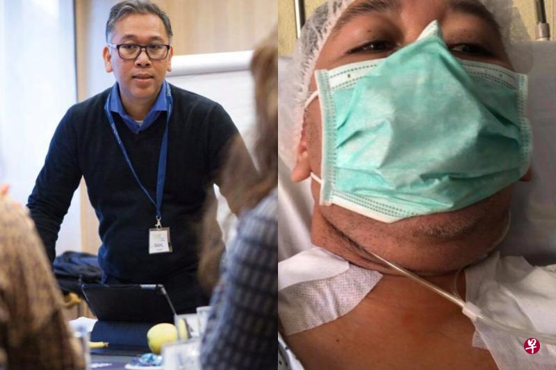 陈铭上个月确诊患上冠病,住院期间昏迷不醒,多个器官衰竭,差点客死异乡。(受访者提供) 陈铭上个月确诊患上冠病,住院期间昏迷不醒,多个器官衰竭,差点客死异乡。(受访者提供)