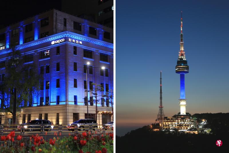 为了感谢医学专家和前线工作人员对于抗争冠病所做出的努力,首尔市政府发起了名为“蓝光行动”的活动。(首尔市政府提供) 为了感谢医学专家和前线工作人员对于抗争冠病所做出的努力,首尔市政府发起了名为“蓝光行动”的活动。(首尔市政府提供)