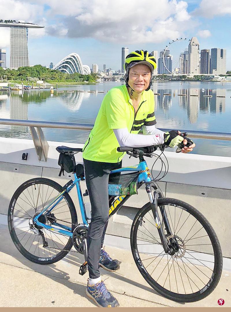 邱瑞昭再挑战自我,半个月环岛骑行八圈共计1088公里,为客工筹款。(受访者提供) 邱瑞昭再挑战自我,半个月环岛骑行八圈共计1088公里,为客工筹款。(受访者提供)