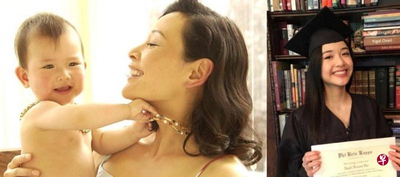 陈冲晒出母女合照及女儿毕业照(右图)。(互联网) 陈冲晒出母女合照及女儿毕业照(右图)。(互联网)