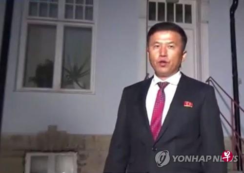 朝鲜外交部负责美国事务的局长权正根。(韩联社TV截图) 朝鲜外交部负责美国事务的局长权正根。(韩联社TV截图)