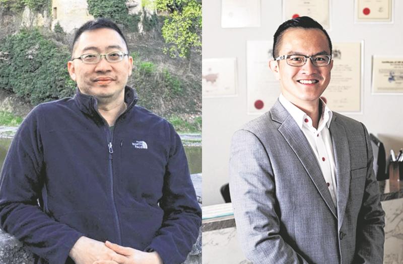 左图:陈恒宁医生。右图:王建鹏医生。 (档案照) 左图:陈恒宁医生。右图:王建鹏医生。 (档案照)