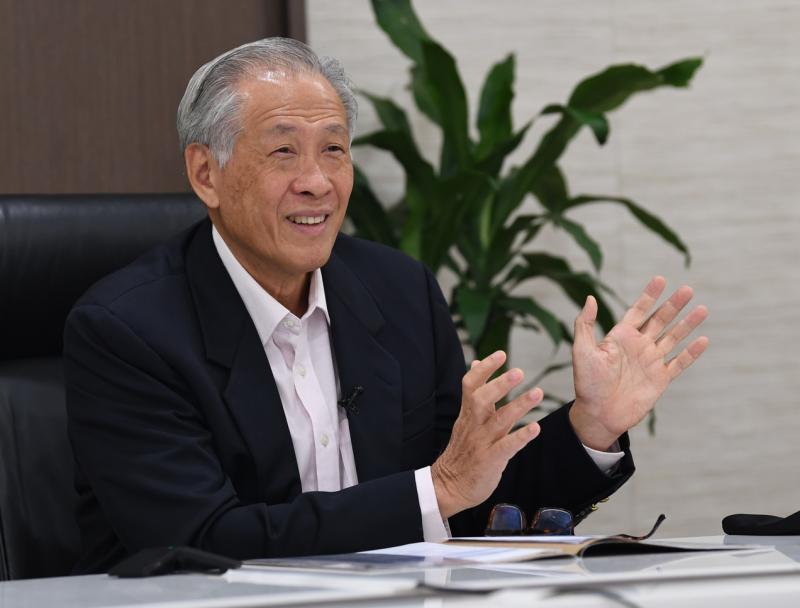 国防部长黄永宏早前配合军人节在国防部接受海内外媒体的线上访问。(国防部提供) 国防部长黄永宏早前配合军人节在国防部接受海内外媒体的线上访问。(国防部提供)