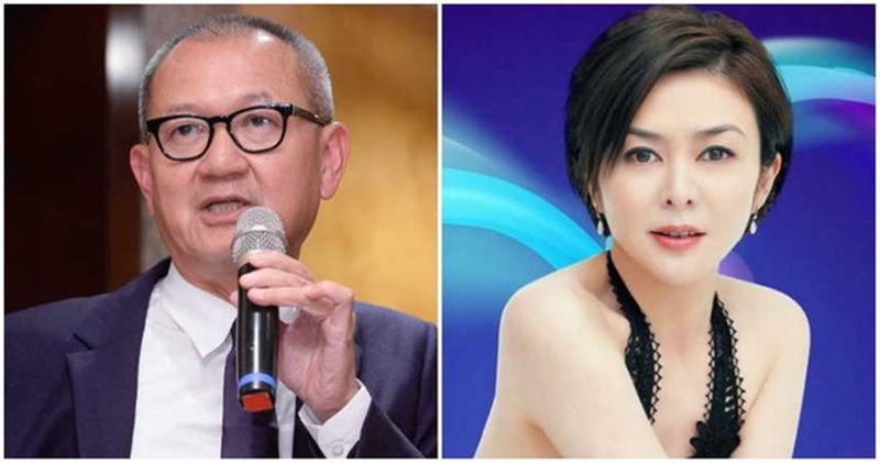 国巨董事长陈泰铭（左）与关之琳。（互联网）