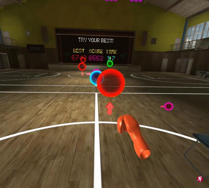 DancingMind用VR模拟现实生活中的活动，让患者通过反复练习，逐渐恢复生理机能。（受访者提供） 