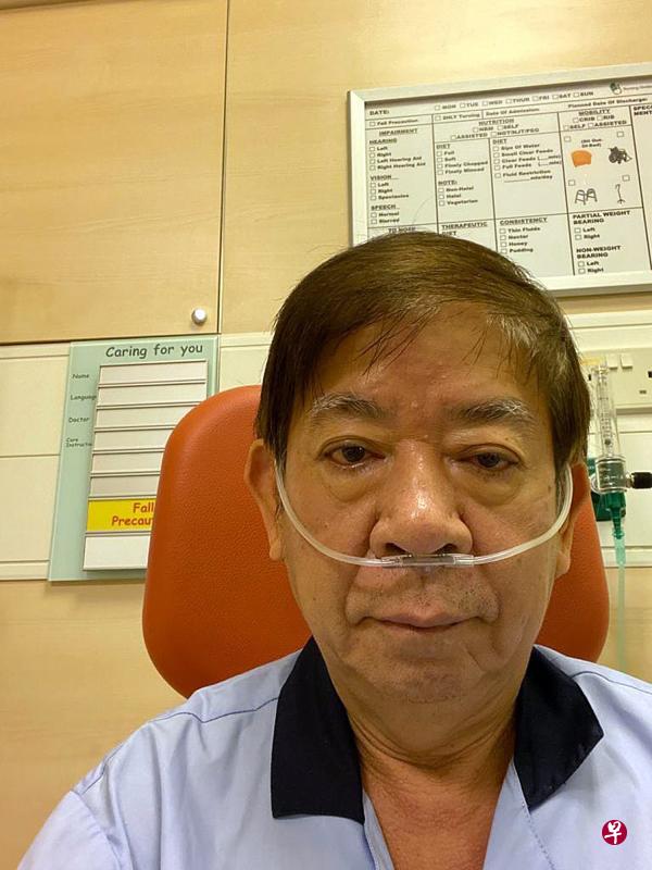 基础建设统筹部长兼交通部长许文远昨天第三次感染骨痛热症,他在个人面簿页面贴出自己在病房的照片。(取自许文远面簿) 基础建设统筹部长兼交通部长许文远昨天第三次感染骨痛热症,他在个人面簿页面贴出自己在病房的照片。(取自许文远面簿)