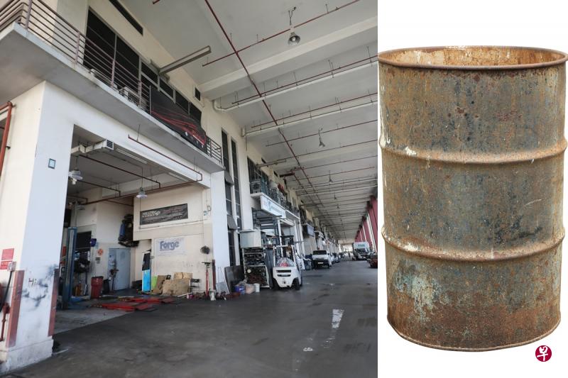 被告被指将女童的尸体带到乌美一道的修车厂外,放入类似图中的铁桶焚烧。 被告被指将女童的尸体带到乌美一道的修车厂外,放入类似图中的铁桶焚烧。
