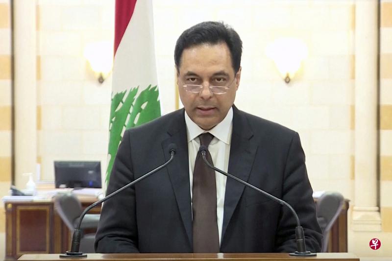 黎巴嫩总理迪亚卜说,贝鲁特港口仓库存放硝酸铵近七年之久,是“腐败体系所导致”。(路透社) 黎巴嫩总理迪亚卜说,贝鲁特港口仓库存放硝酸铵近七年之久,是“腐败体系所导致”。(路透社)