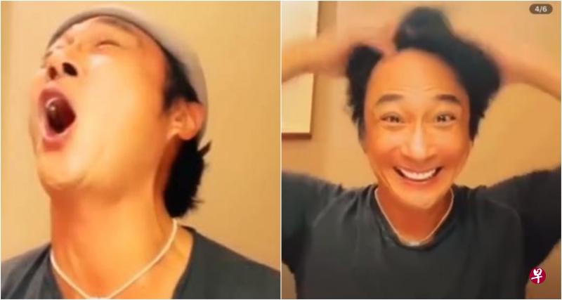 吴镇宇模仿陈奕迅(右)和袁咏仪都似模似样。(视频截图) 吴镇宇模仿陈奕迅(右)和袁咏仪都似模似样。(视频截图)