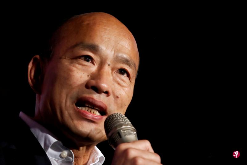 图为韩国瑜在总统选举中败选后演说。(路透社) 图为韩国瑜在总统选举中败选后演说。(路透社)