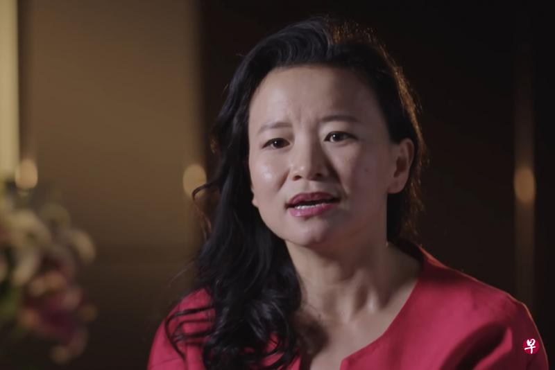 中国环球电视网澳籍华裔新闻女主播成蕾。（法新社）