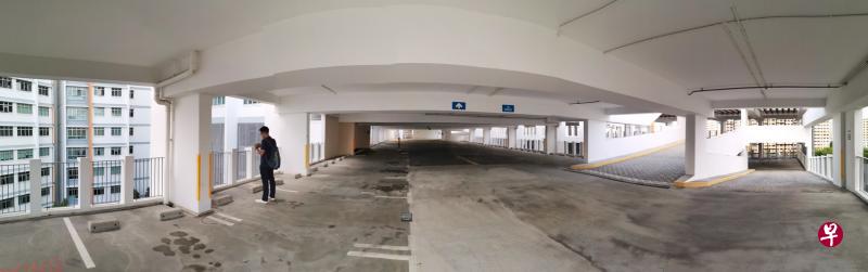 死者当时骑“死飞车”从7A层停车场骑下坡道到6B层,疑失控撞向围栏,结果被抛飞从六楼跌下惨死。(档案照片) 死者当时骑“死飞车”从7A层停车场骑下坡道到6B层,疑失控撞向围栏,结果被抛飞从六楼跌下惨死。(档案照片)