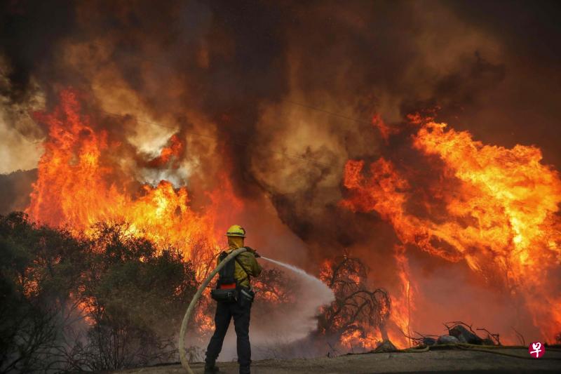 加州火势连日袭击,图为消防员在圣米格尔县扑灭“山谷火灾”(Valley Fire)。(法新社)
加州火势连日袭击,图为消防员在圣米格尔县扑灭“山谷火灾”(Valley Fire)。(法新社)
