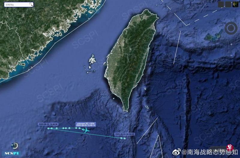 美国空军一架电子侦察机,昨天据报伪装成马来西亚飞机进入南中国海。(南海战略态势感知计划微博) 美国空军一架电子侦察机,昨天据报伪装成马来西亚飞机进入南中国海。(南海战略态势感知计划微博)