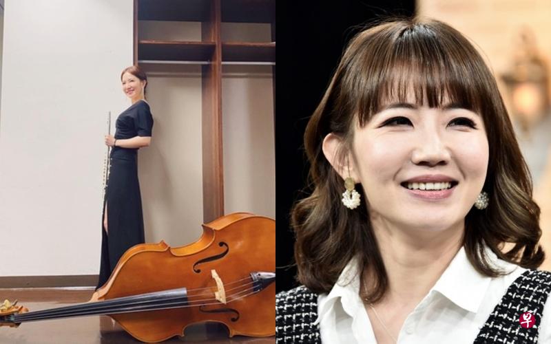谢忻到国家音乐厅演奏长笛,分享后台照。(互联网) 谢忻到国家音乐厅演奏长笛,分享后台照。(互联网)