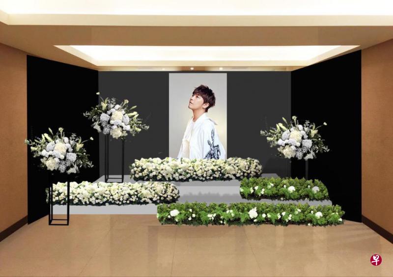 “小鬼”黄鸿升灵堂曝光。(互联网) “小鬼”黄鸿升灵堂曝光。(互联网)