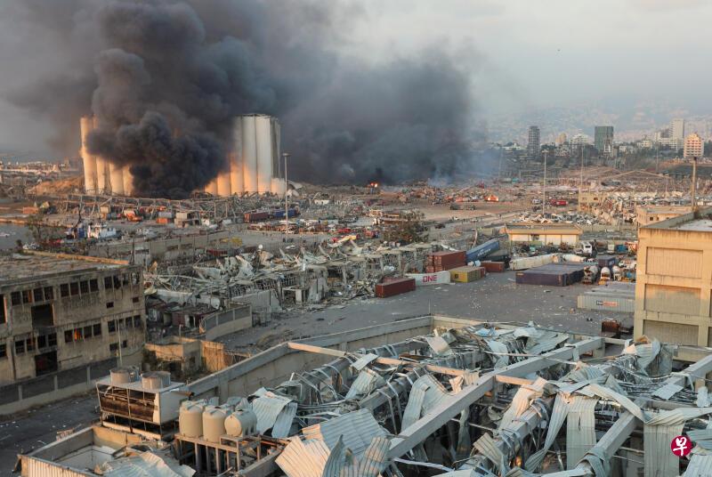 8月4日贝鲁特发生了特大爆炸事故,该爆炸案造成超过190人死亡、6500余人受伤。(路透社) 8月4日贝鲁特发生了特大爆炸事故,该爆炸案造成超过190人死亡、6500余人受伤。(路透社)