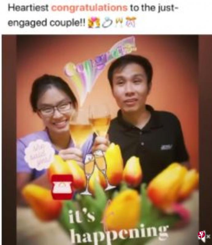 陈伟联的友人分享喜讯。(面簿图) 陈伟联的友人分享喜讯。(面簿图)