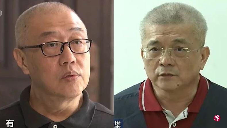 《焦点访谈》昨晚再公布蔡金树(右)和施正屏(左)的犯罪行为。(互联网) 《焦点访谈》昨晚再公布蔡金树(右)和施正屏(左)的犯罪行为。(互联网)