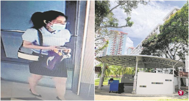 左图:警方找到涉案的摩登女子,该女子目前正在协助警方调查。(警方提供)右图:“真人版”假公安在勿洛北2道第409座组屋附近的综合亭约了受害人见面。(邬福梁摄) 左图:警方找到涉案的摩登女子,该女子目前正在协助警方调查。(警方提供)右图:“真人版”假公安在勿洛北2道第409座组屋附近的综合亭约了受害人见面。(邬福梁摄)