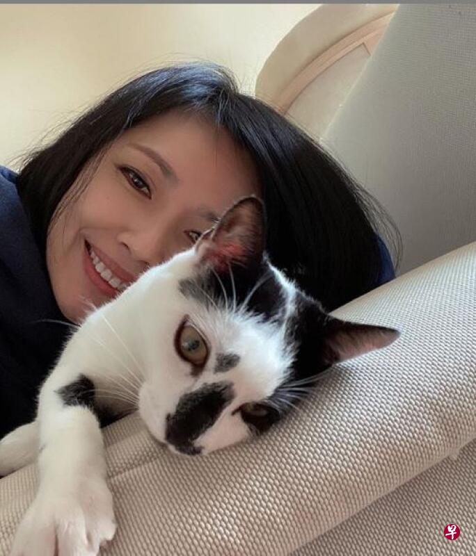 欧菁仙和近期收养的小猫。(图片取自IG) 欧菁仙和近期收养的小猫。(图片取自IG)