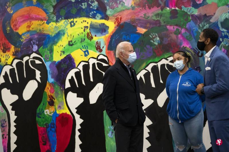 选举日当天,拜登再到宾夕法尼亚州走了一趟。(法新社) 选举日当天,拜登再到宾夕法尼亚州走了一趟。(法新社)